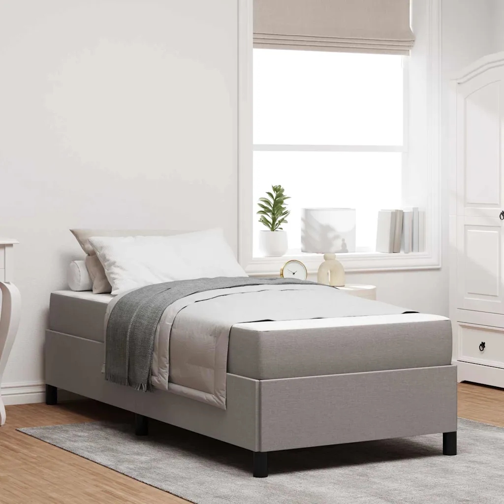 vidaXL Postel s boxspringem Taupe 90 x 200 cm textil