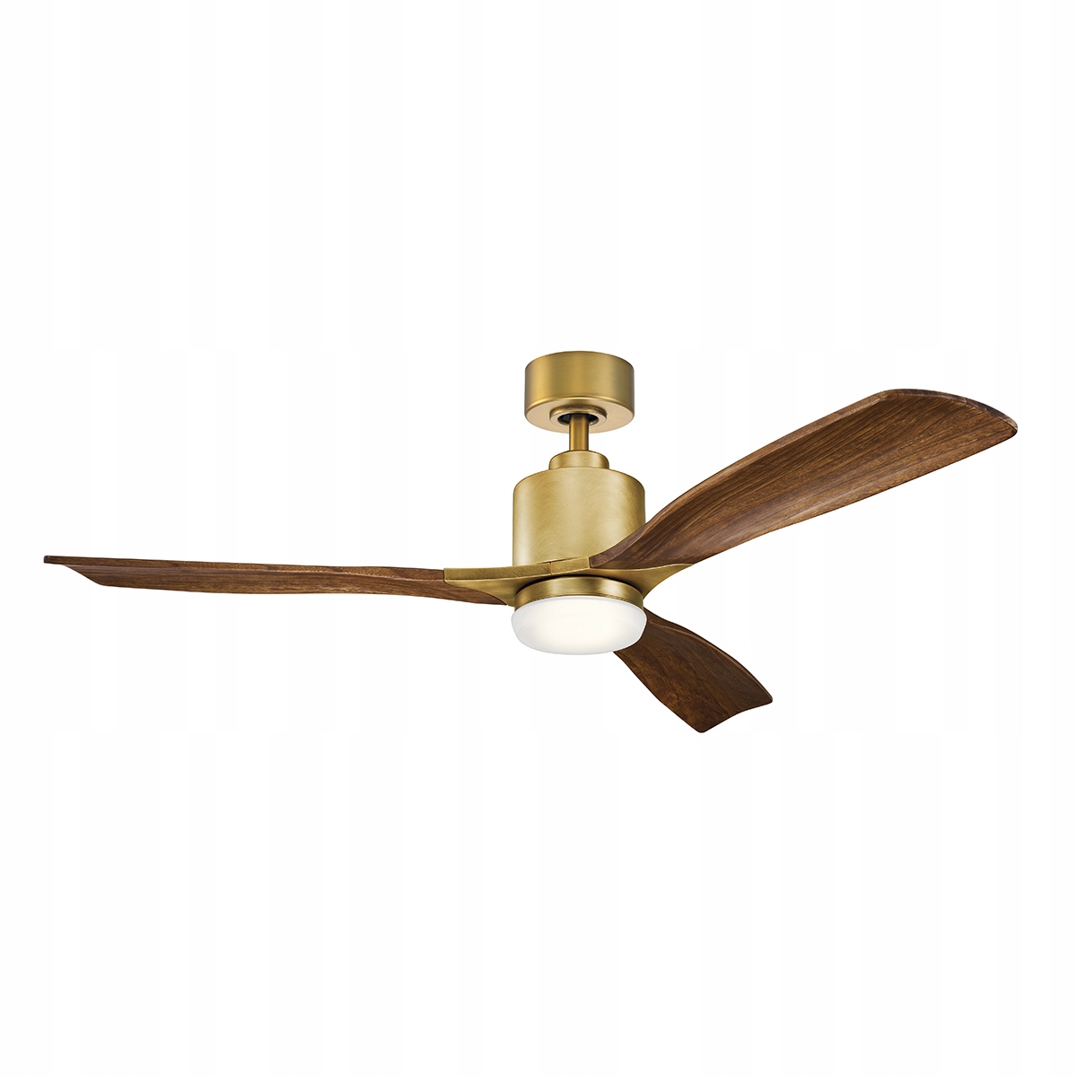 Stropný ventilátor Ridley II Kichler 132 cm Led 14 W diaľkový ovládač mosadz čerešňová