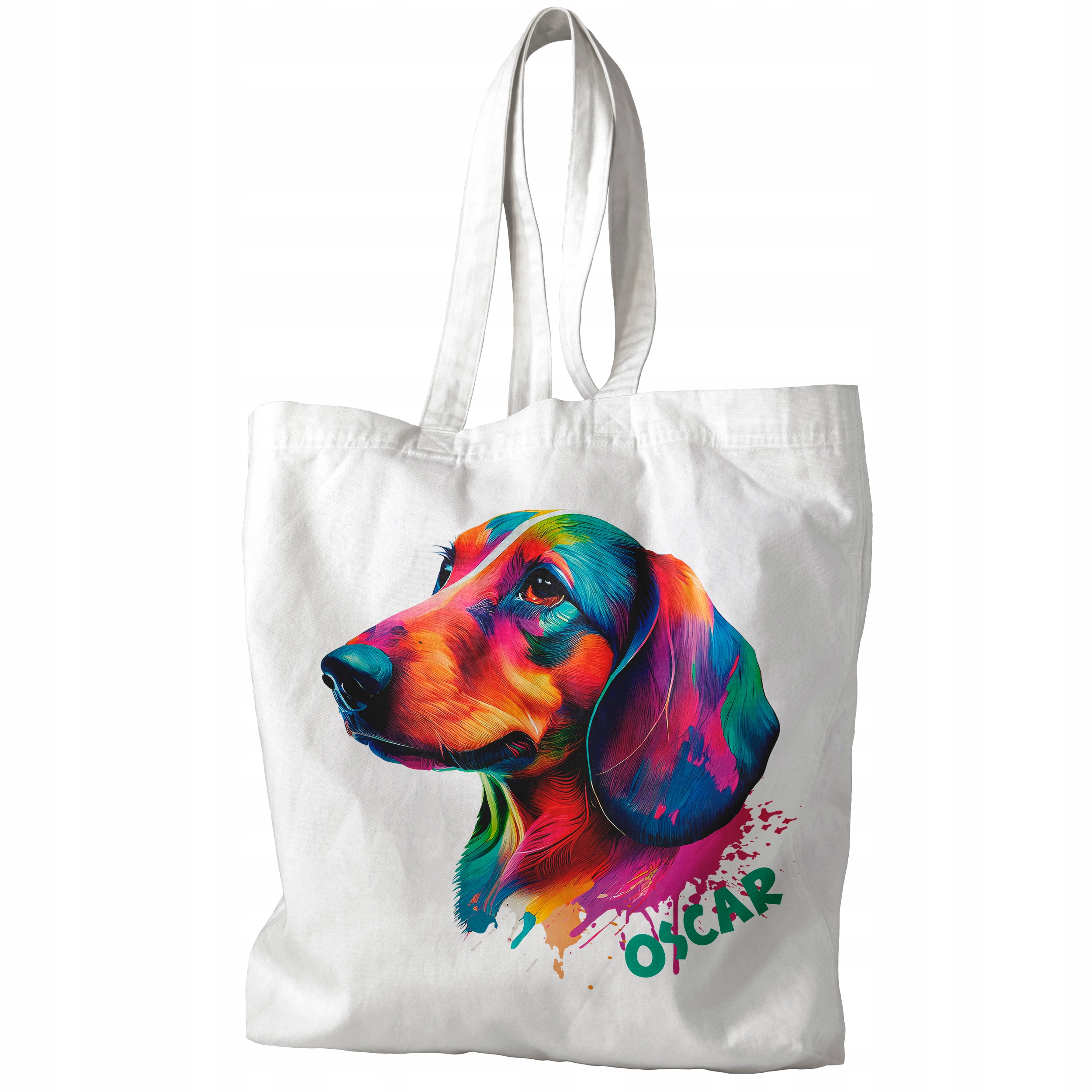 TORBA PIES JAMNIK IMIE PREZENT PERSONALIZACJA Materiał bawełna