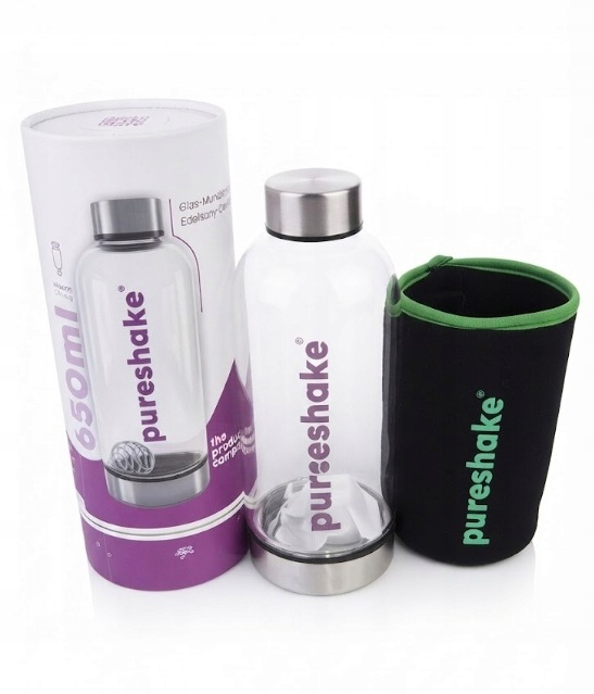 pureshake Szklany shaker 650 ml shaker do białek z kulką mieszającą