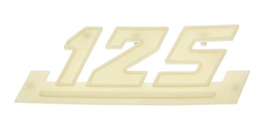 

Znaczek boczka Wsk 125 biały emblemat org wzór