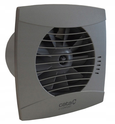 Wentylator łazienkowy Cata UC10 srebrny Higro Timer cichy wydajny+ZAWÓR