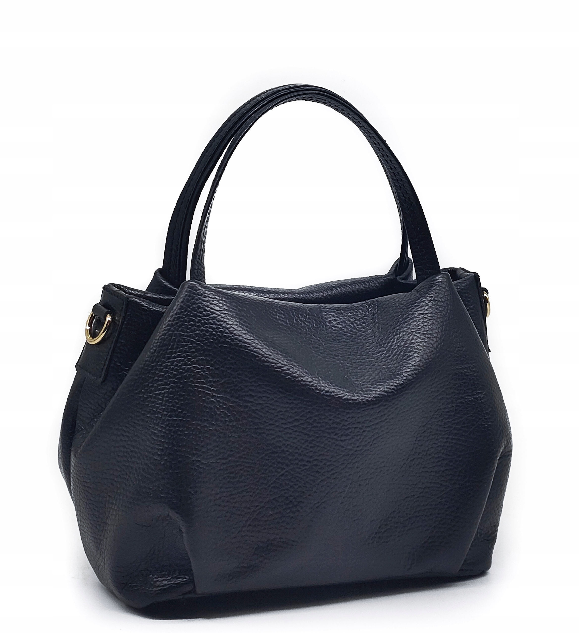 Kufřík crossbody kabelka z přírodní kůže černá