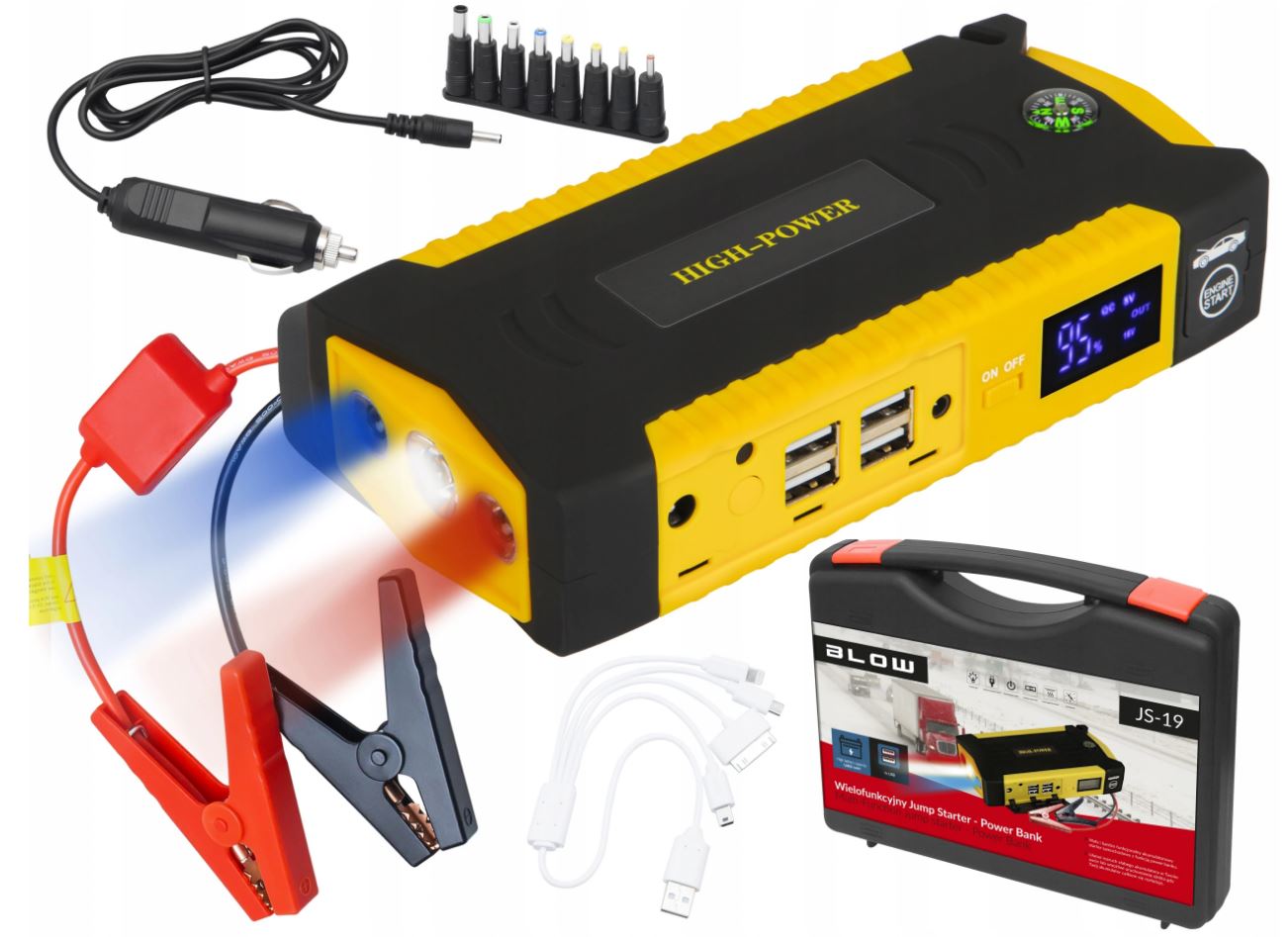 BOOSTER POWER BANK JUMP STARTER ROZRU 12V 16800mAh