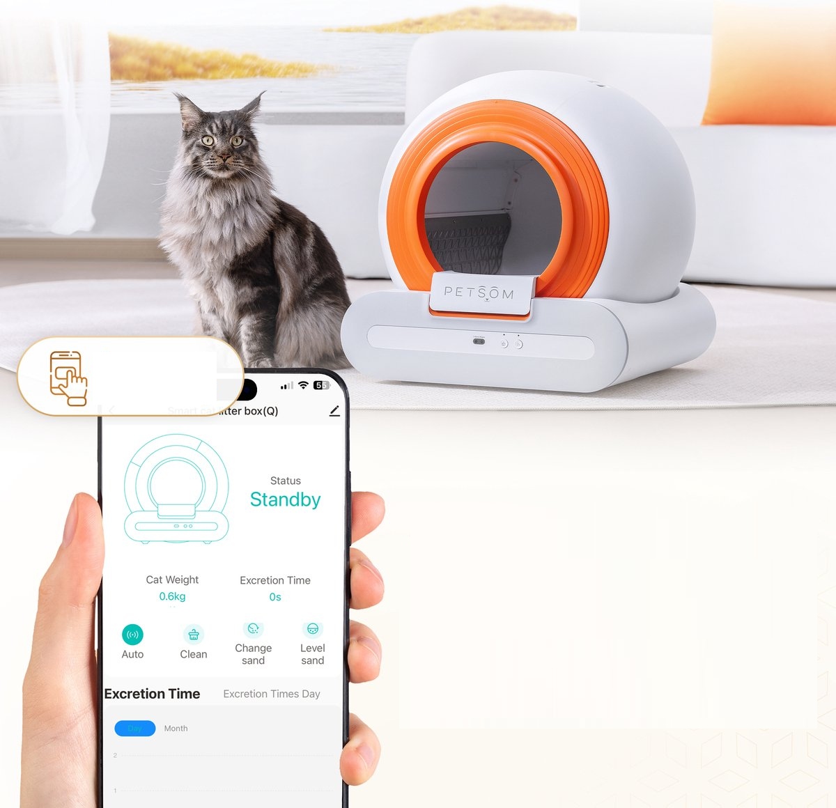 SMART KUWETA AUTOMATYCZNA Smart Samoczyszcząca NEUTRALIZATOR ZAPACHÓW WiFi