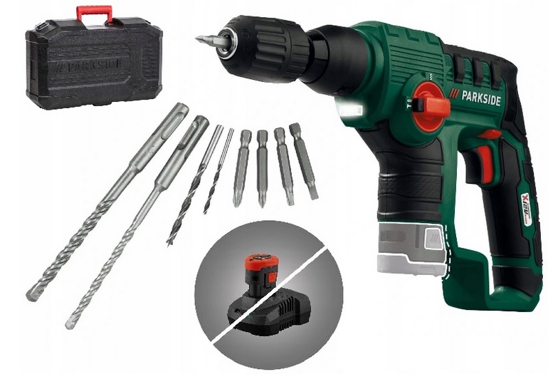 

Wiertarka Udarowa Aku seria X12V Parkside Sds Plus