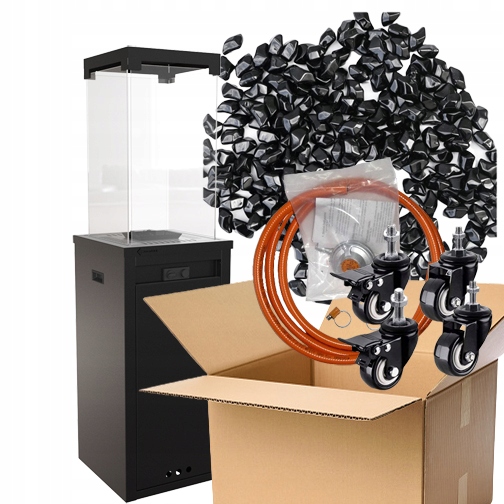 Ohrievač Patio Light čierny Kratki Kamene