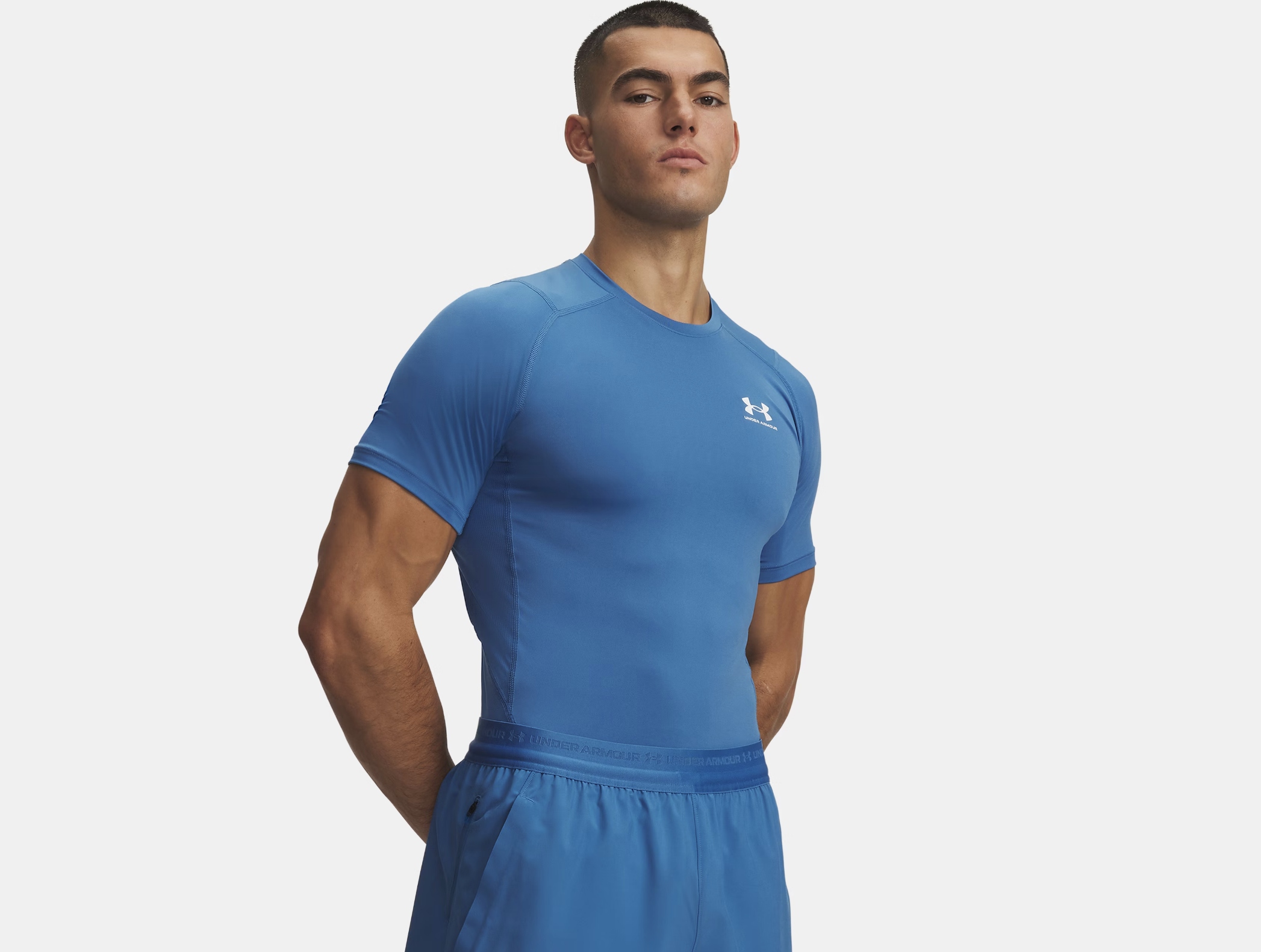 Tričko Pánské Heatgear Kompresní Modré Lg Under Armour AW26