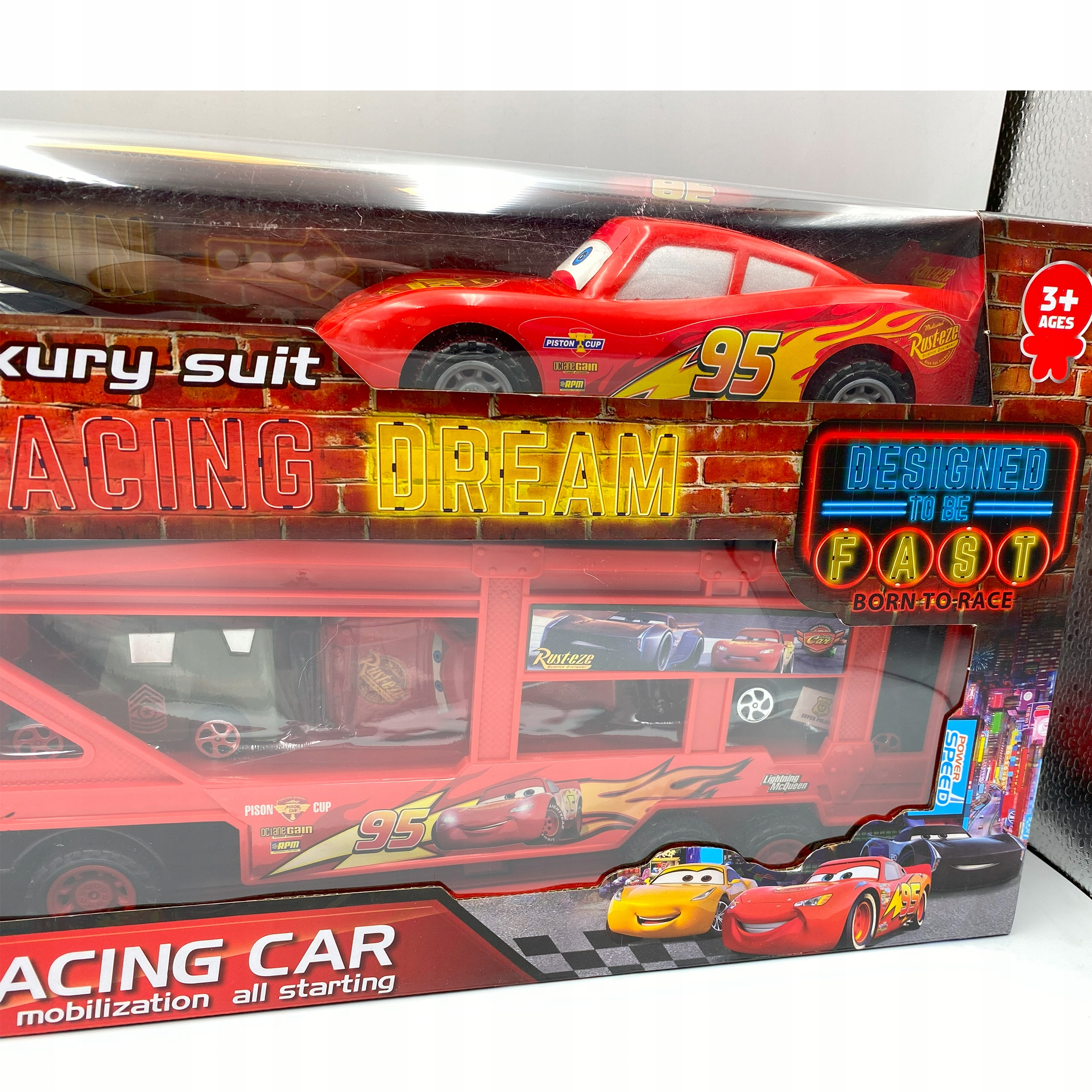 Auta 3 Cars 3 Zestaw Samochodziki Maniek Zygzak Barry DePedal czerwony Marka inna