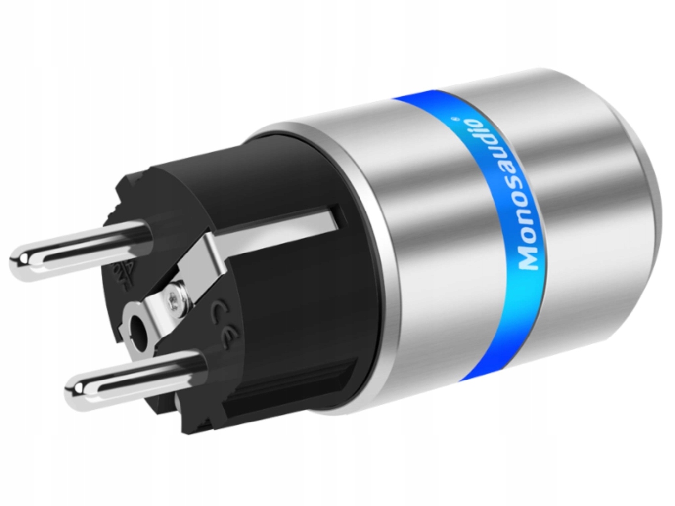 Zástrčka Schuko Monosaudio E106R Čistá Meď Ródium