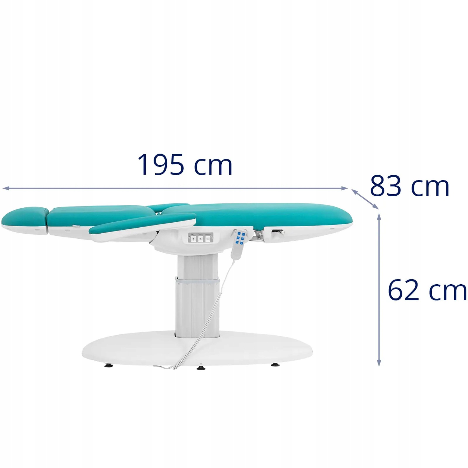 Křeslo Na Tetování A Masáž S Dálkovým Ovládáním, 3 Motory 300 W, Nastavitelné 60-85 CM