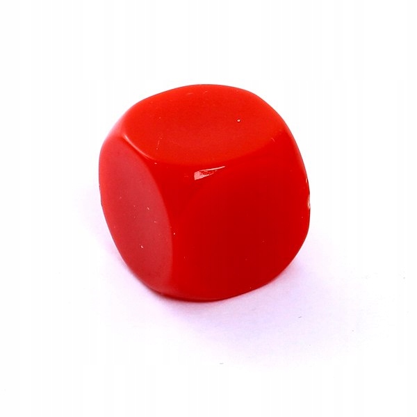 Rebel Kość K6 6 Ścian Bez Symboli Czerwona 16mm