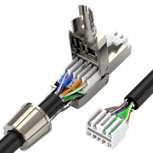 WTYK WTYCZKA RJ45 STP KAT.6A KAT.7 BEZNARZĘDZIOWY Informacje o bezpieczeństwie CE