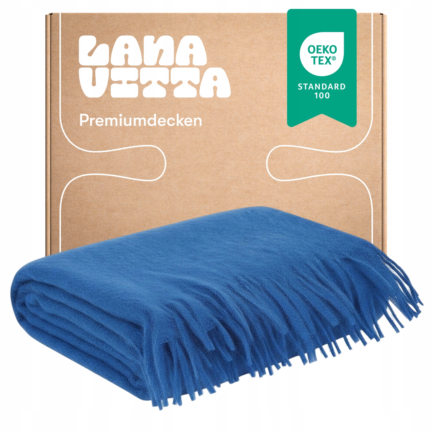 Mohérová deka Teplá Alaska Pled Přehoz na postel Modrá 130×180 cm