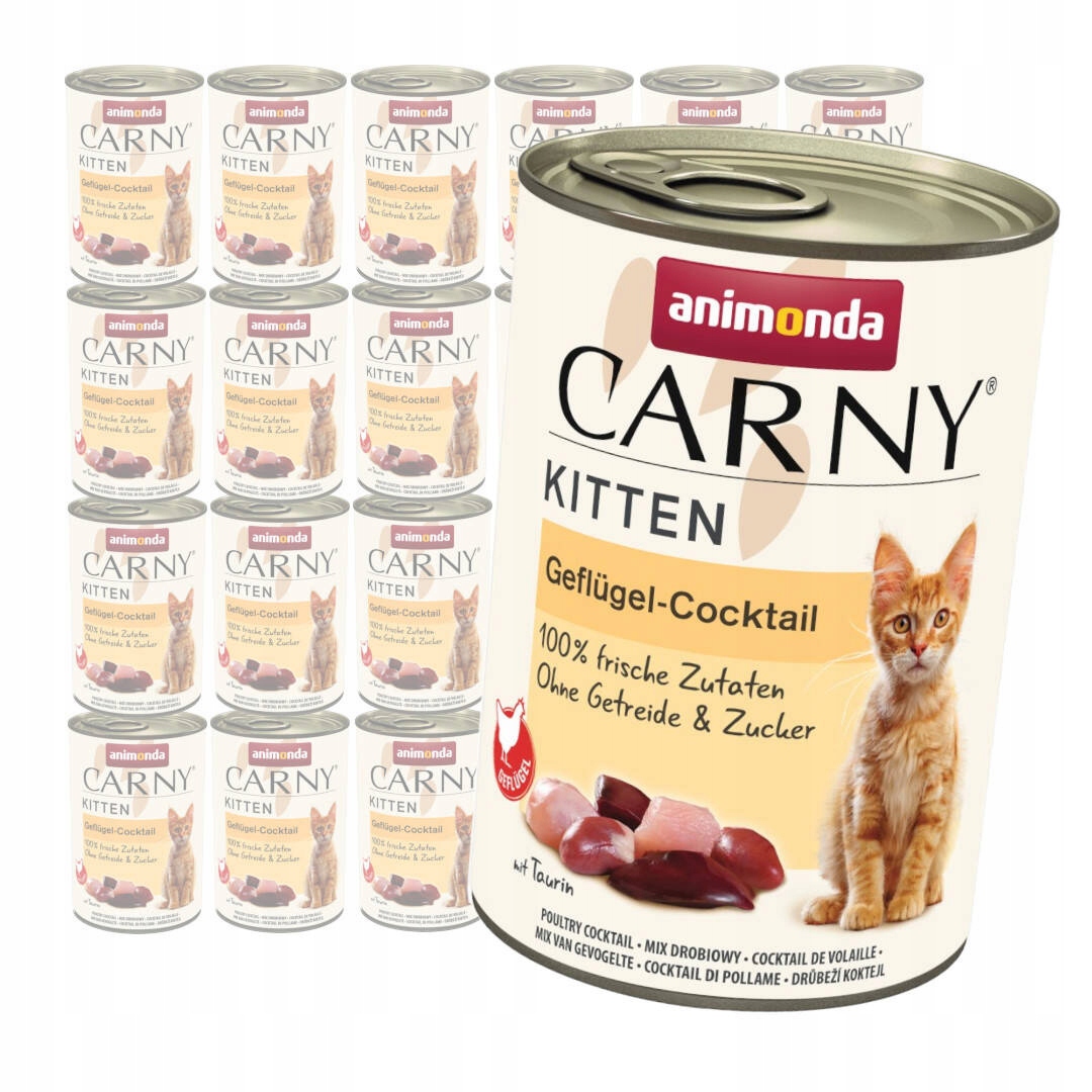 Levně Animonda Carny Kitten 24x400g Vlhké Krmivo pro koťata Drůbeží koktejl