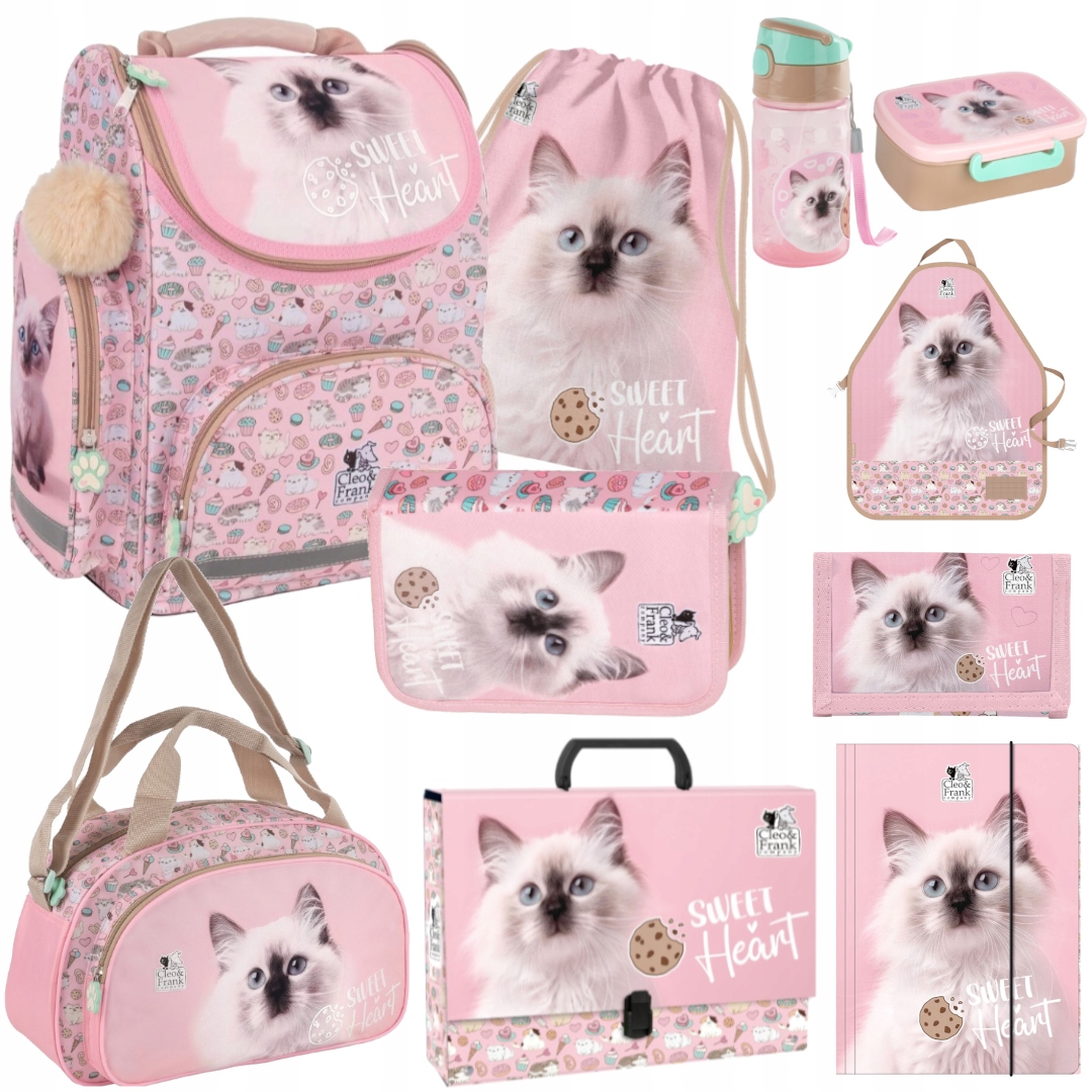 ZESTAW SZKOLNY 10-ELEMENTÓW CLEO&FRANK 45 KOTEK CAT DERFORM