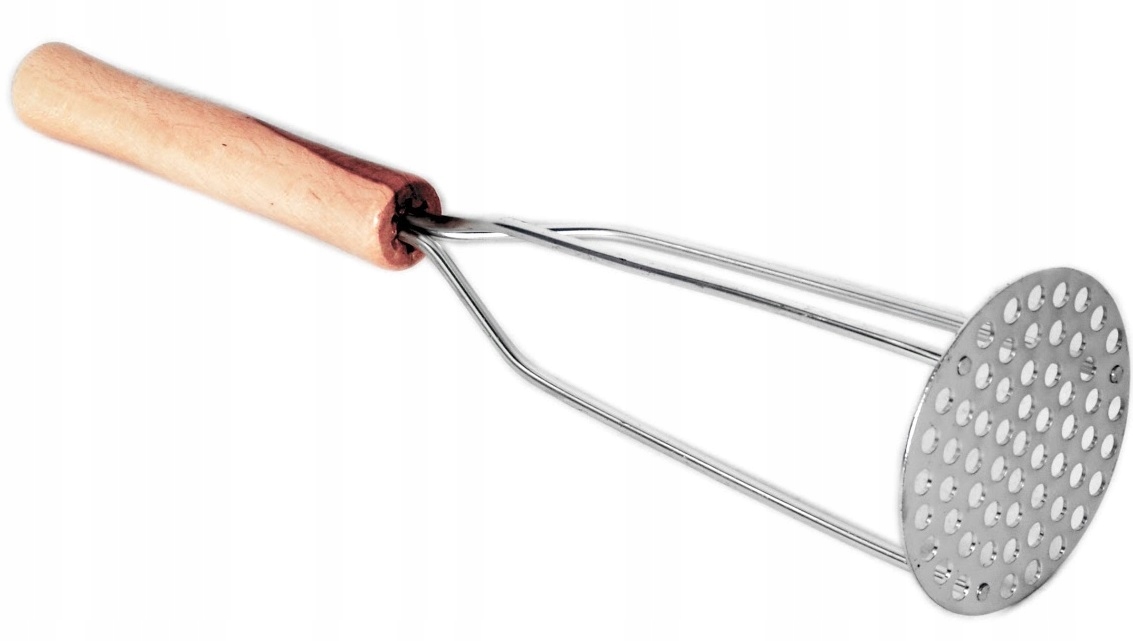 DREWNIANY TŁUCZEK UBIJAK PRASKA DO ZIEMNIAKÓW OKR.