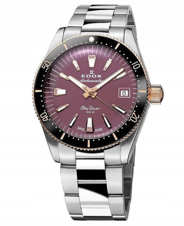 Dámské hodinky Edox 80131-357RNRM-VIO Skydiver Automatic Lady