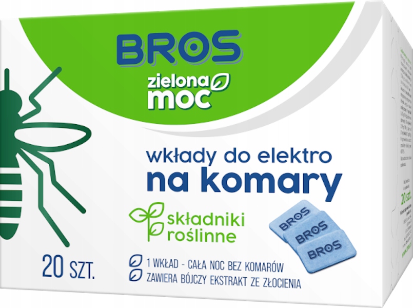 

Bros Zielona Moc Wkłady do elektro, 20 sztuk
