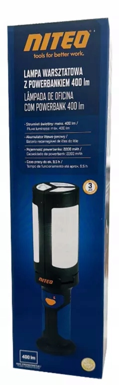 NITEO LAMPA WARSZTATOWA Z POWERBANKIEM 400 LM