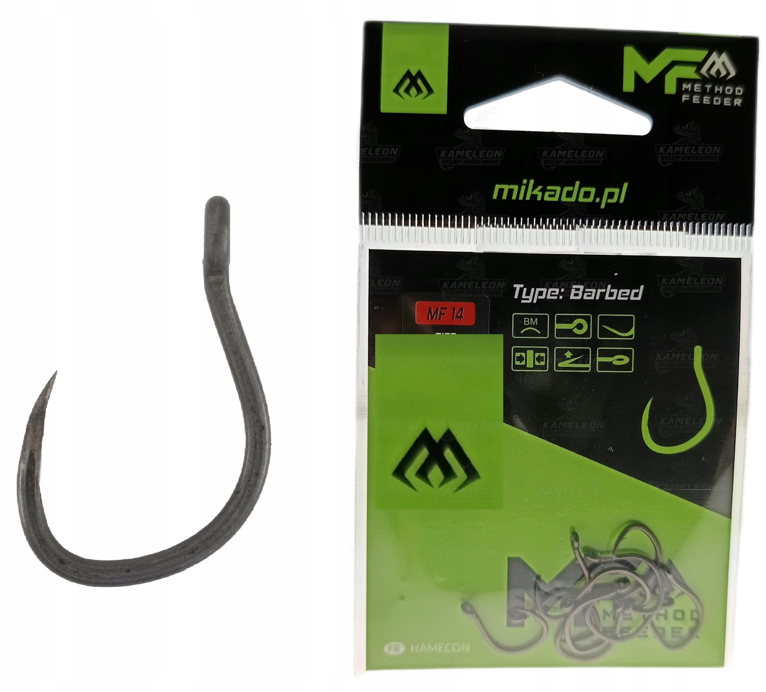 Haczyki Bezzadziorowe Mikado Method Feeder MF14 Strong 14