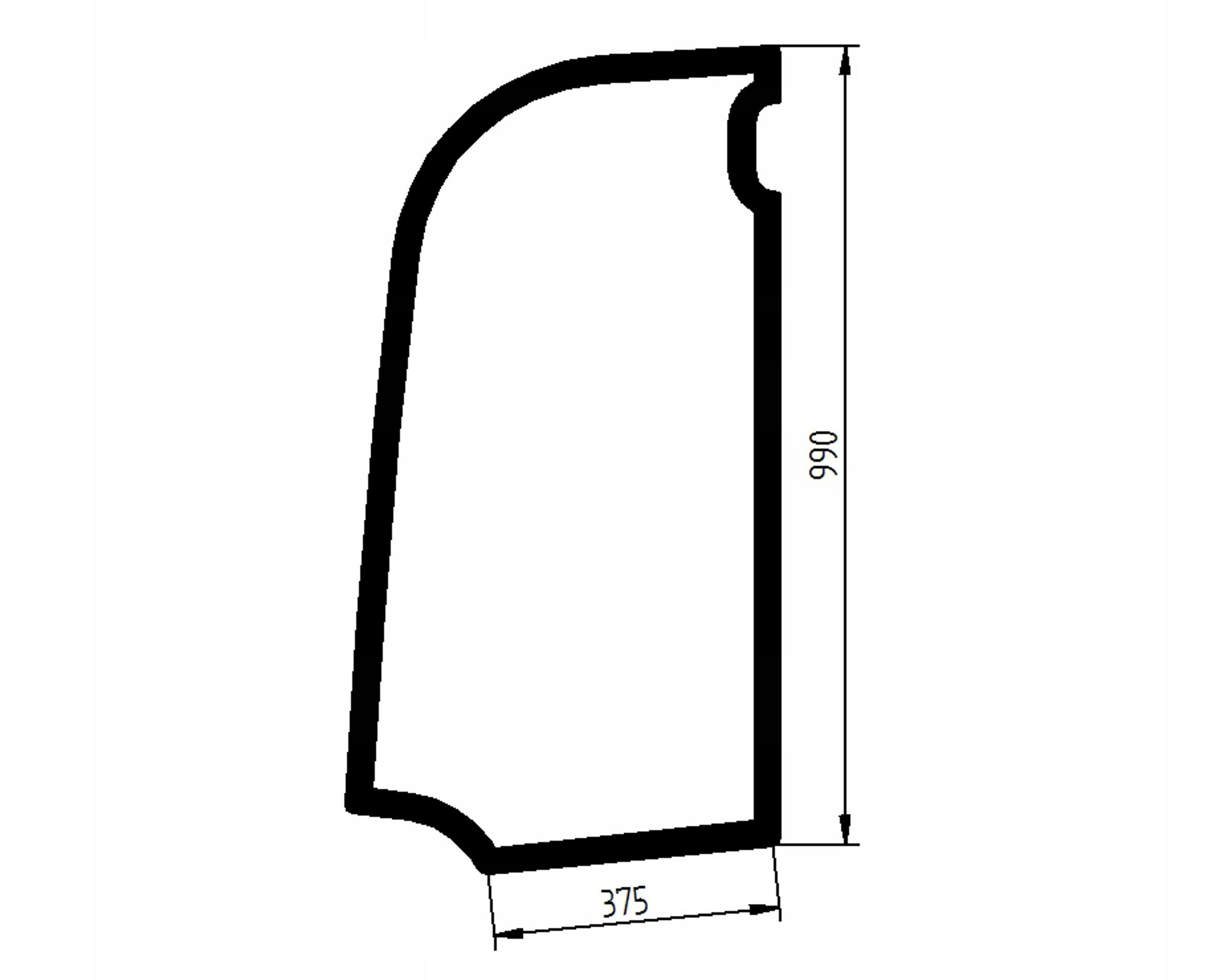 sklo Jcb horní dveře 827/80380