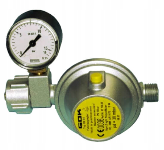 GO0111405 - Газовий редуктор 30mb з манометром Gok