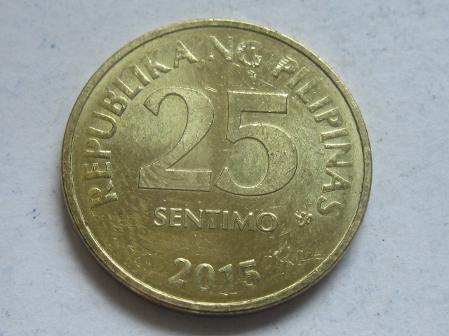 nr2280 Filipiny Moneta 25 Sentimo 2015