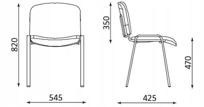 Krzesła konferencyjne NIEBIESKIE ISO BL C6 NowyS. Rodzaj nóg Proste