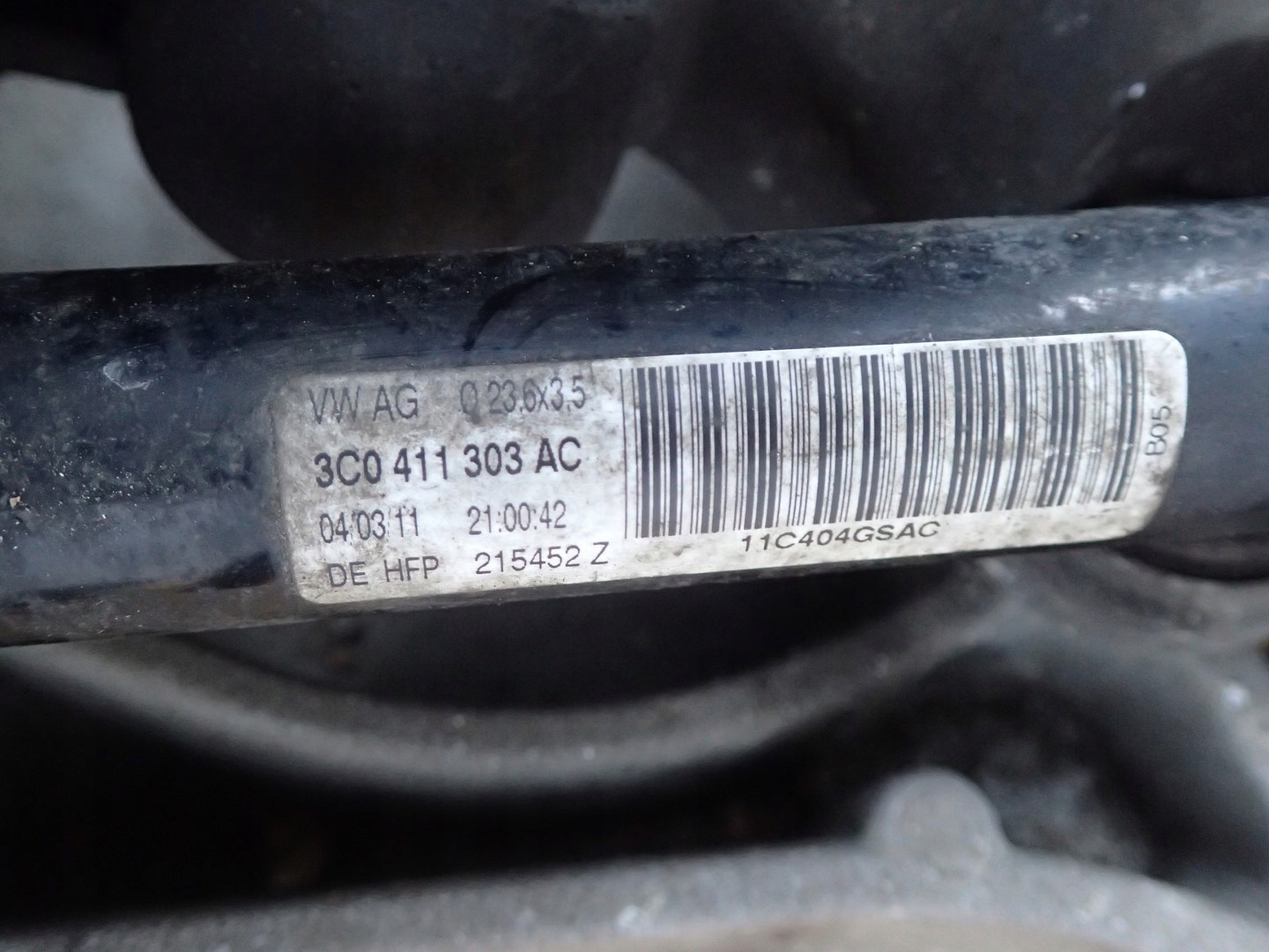 sususpension front axle beam VW PASSAT B7 2011-2014R