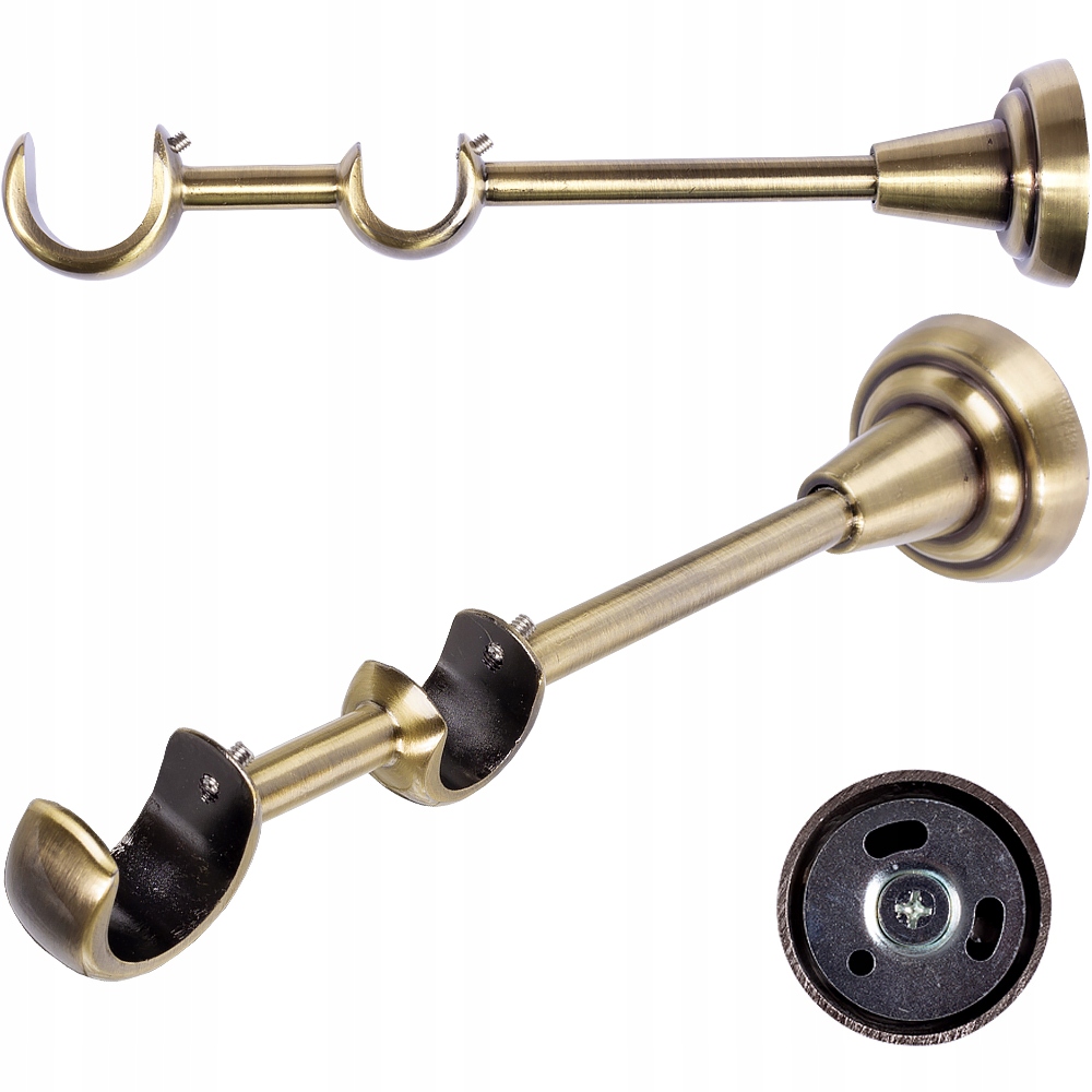 

Wspornik Uchwyt Podwójny 25+19 Karnisz Złoty Antyk