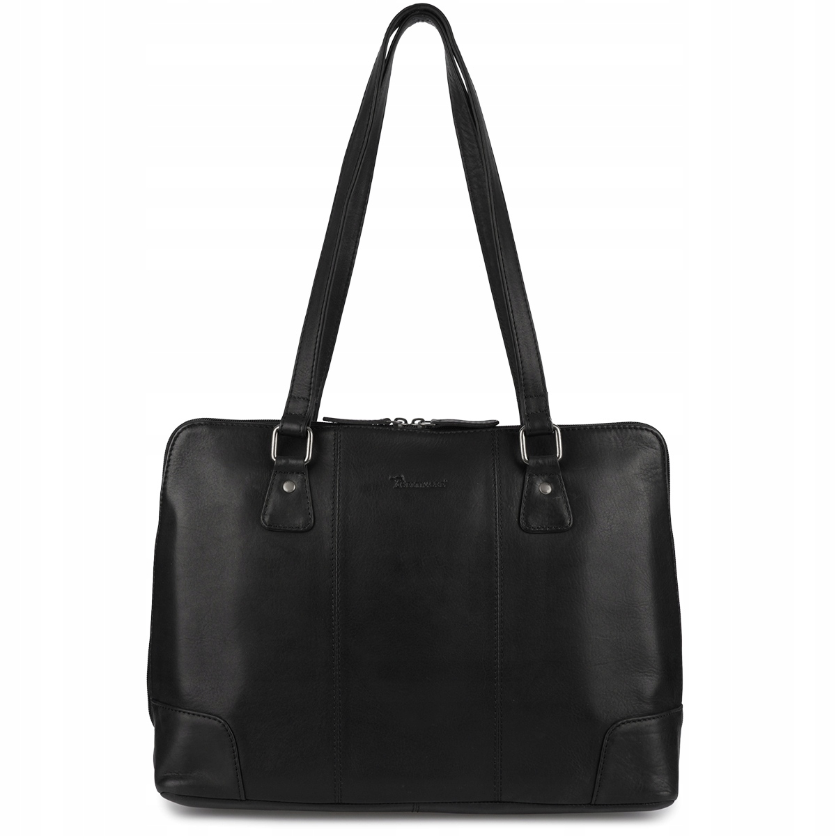 Dámská klasická kožená kabelka na notebook velká A4 13" Beltimore černá