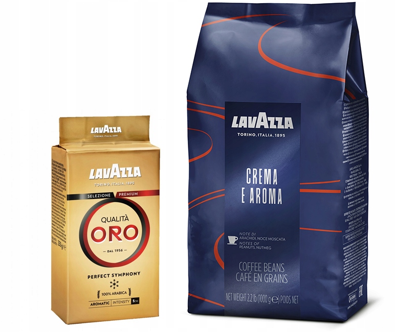Lavazza kawa ziarnista mielona zestaw