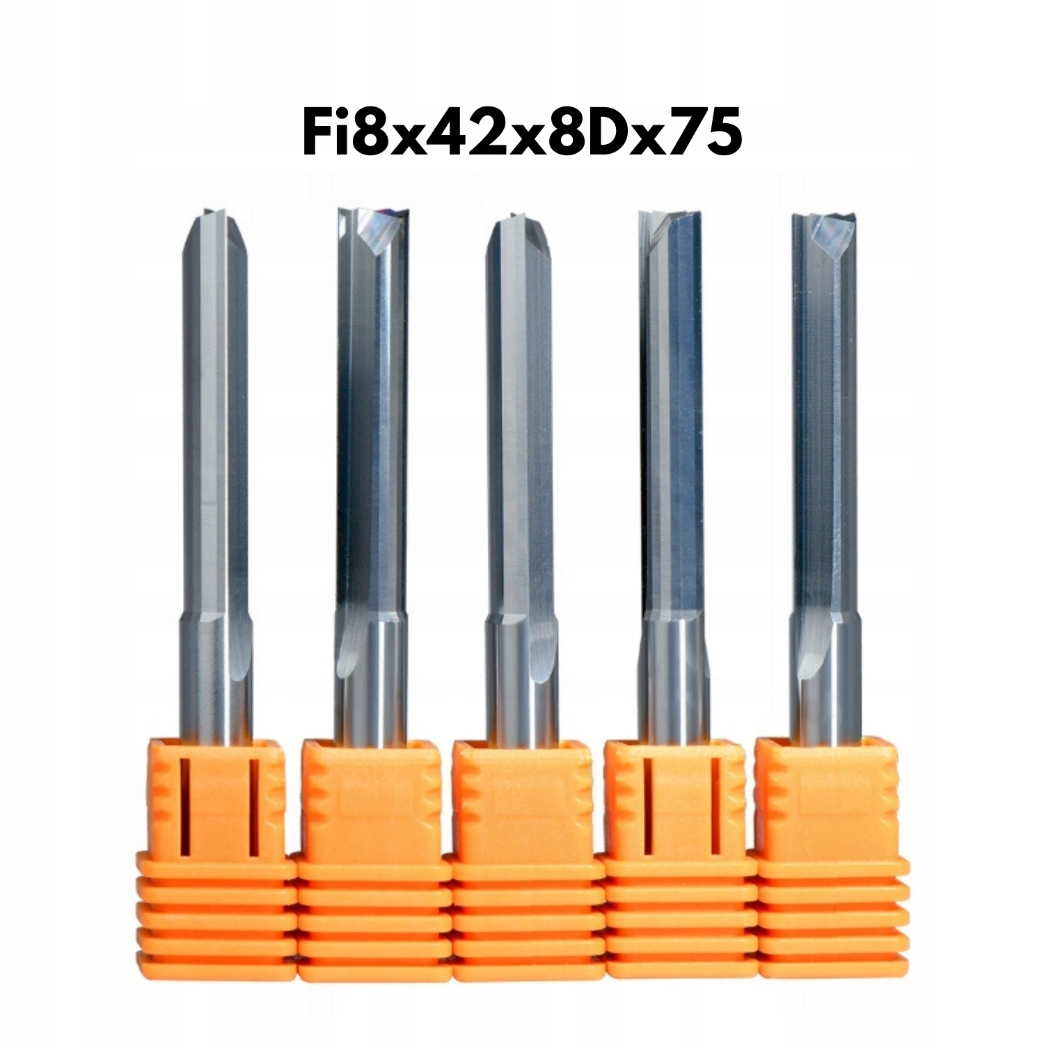 Frez 2 ostrza Vhm, weglik, do pianki drewna, Rozmiar: Fi8x42x8Dx75