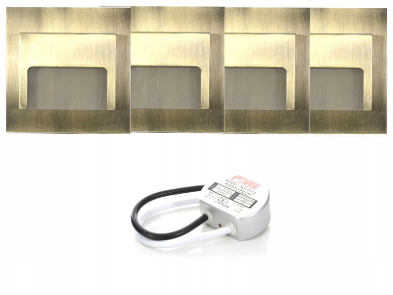 Sada schodišťových svítidel Halogen Led 4x napájecí zdroj