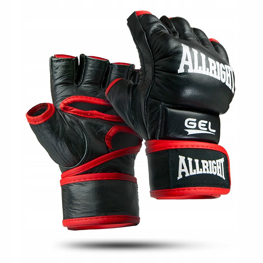 Rękawice Mma Pro Treningowe Skóra czarne r.L Allright Do Worka, Do Mma