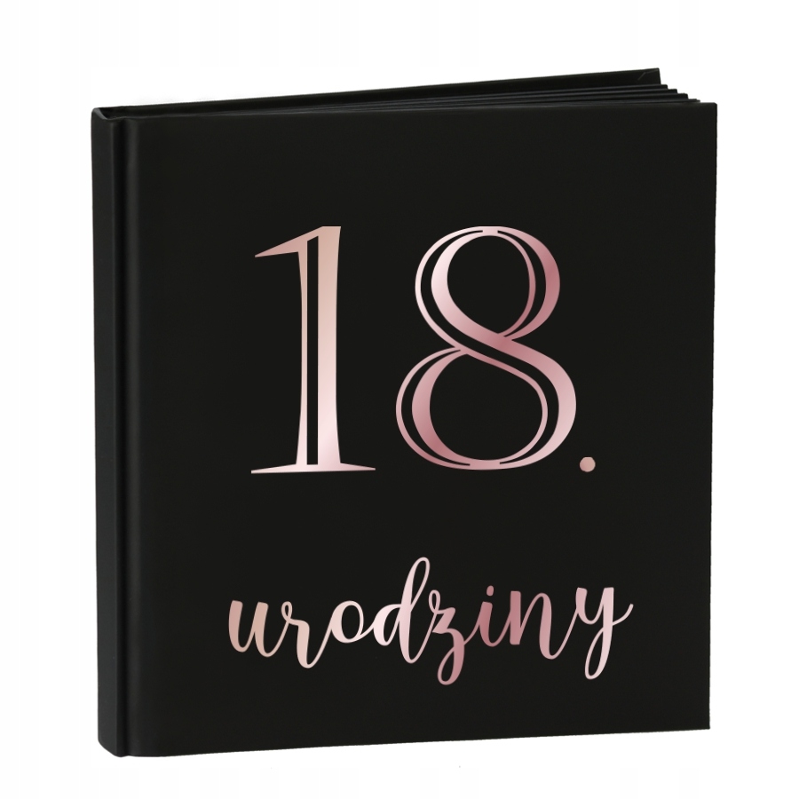 Księga Gości na 18 urodziny Czarna album