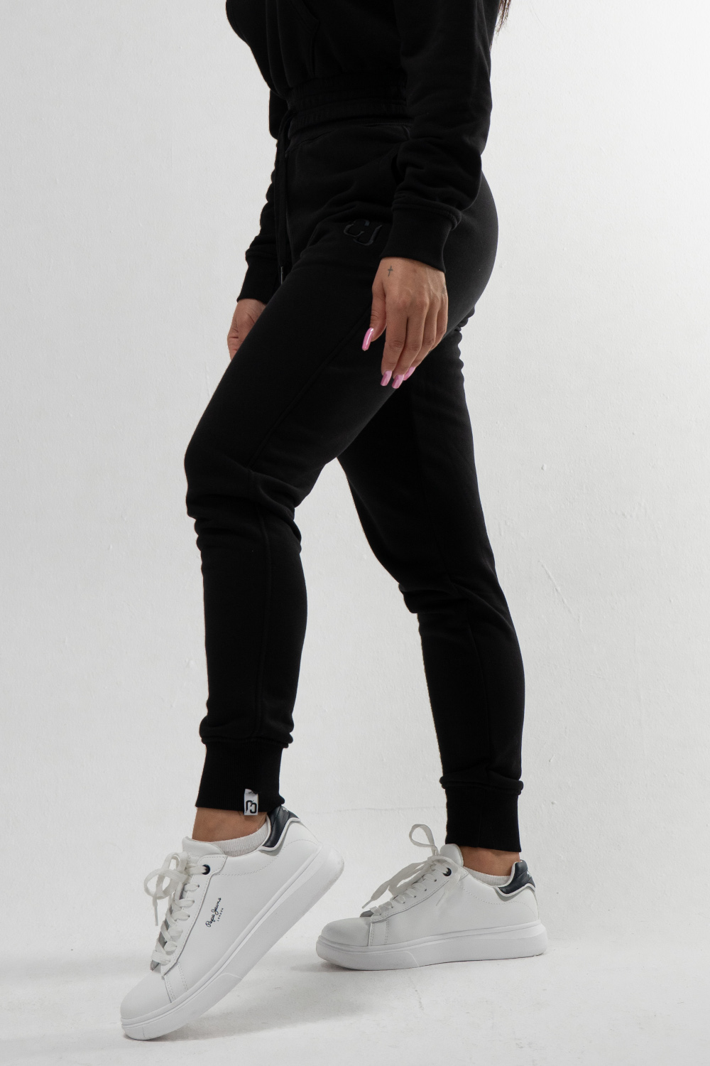 Dámské teplákové kalhoty Cj Wear černá bavlna s výšivkou velikost Xs Pro Páry