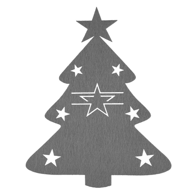 

Pokrowce świąteczne Etui na sztućce filc szare 4x