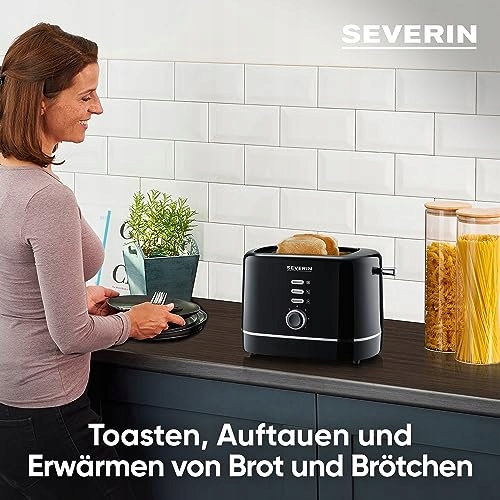 SEVERIN Toster 2 Kromki 850W Czarny — miniatura 3
