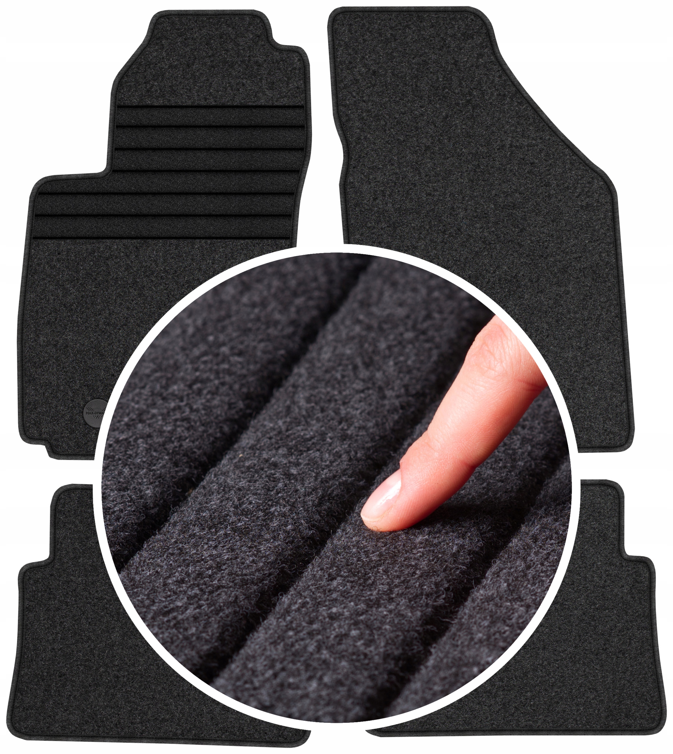 Daewoo Nubira J200 2003-2009 Koberečky do auta Grafit Výztuha XXL