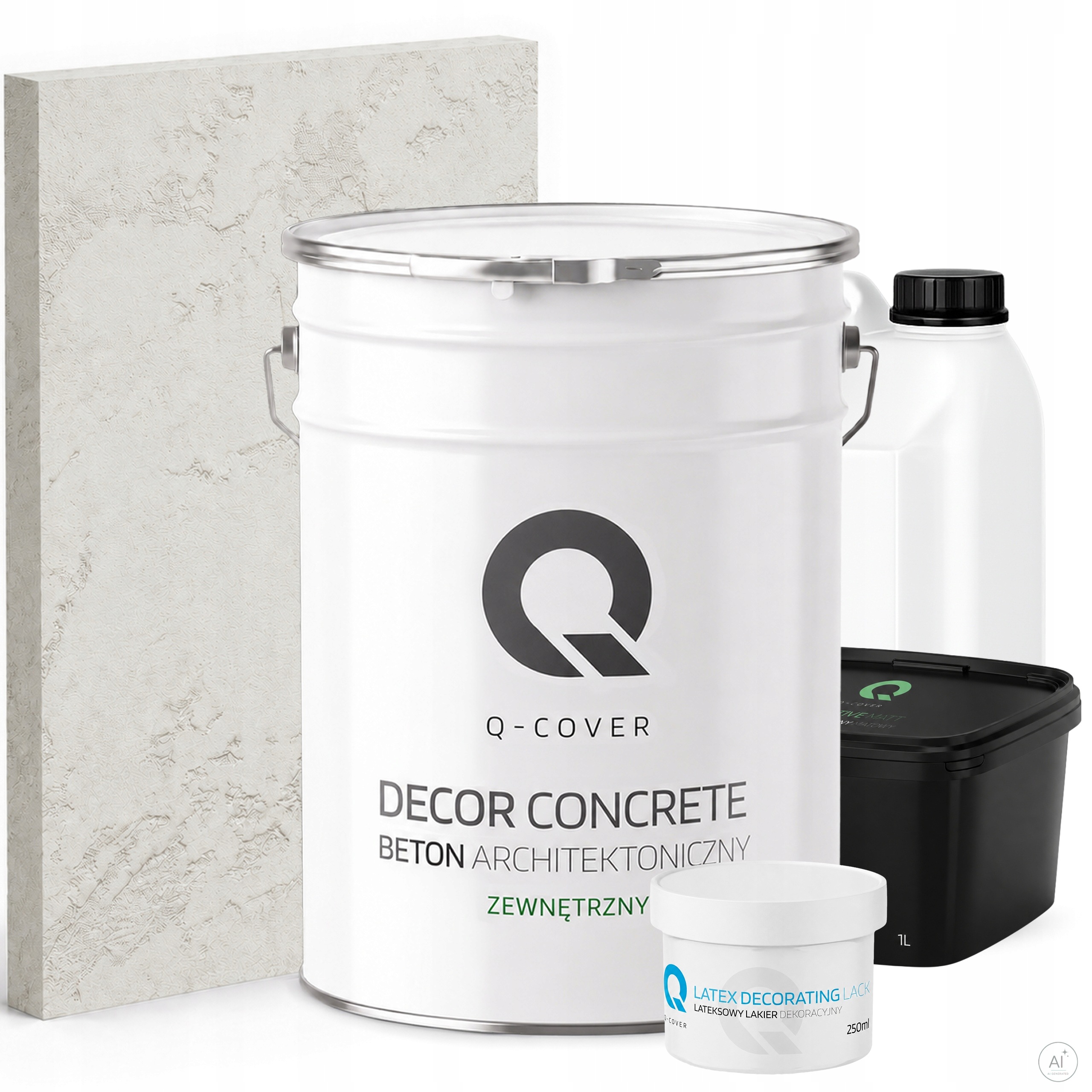 Architektonický Venkovní Beton Set Bílý F101 Komplet Na 10 m2