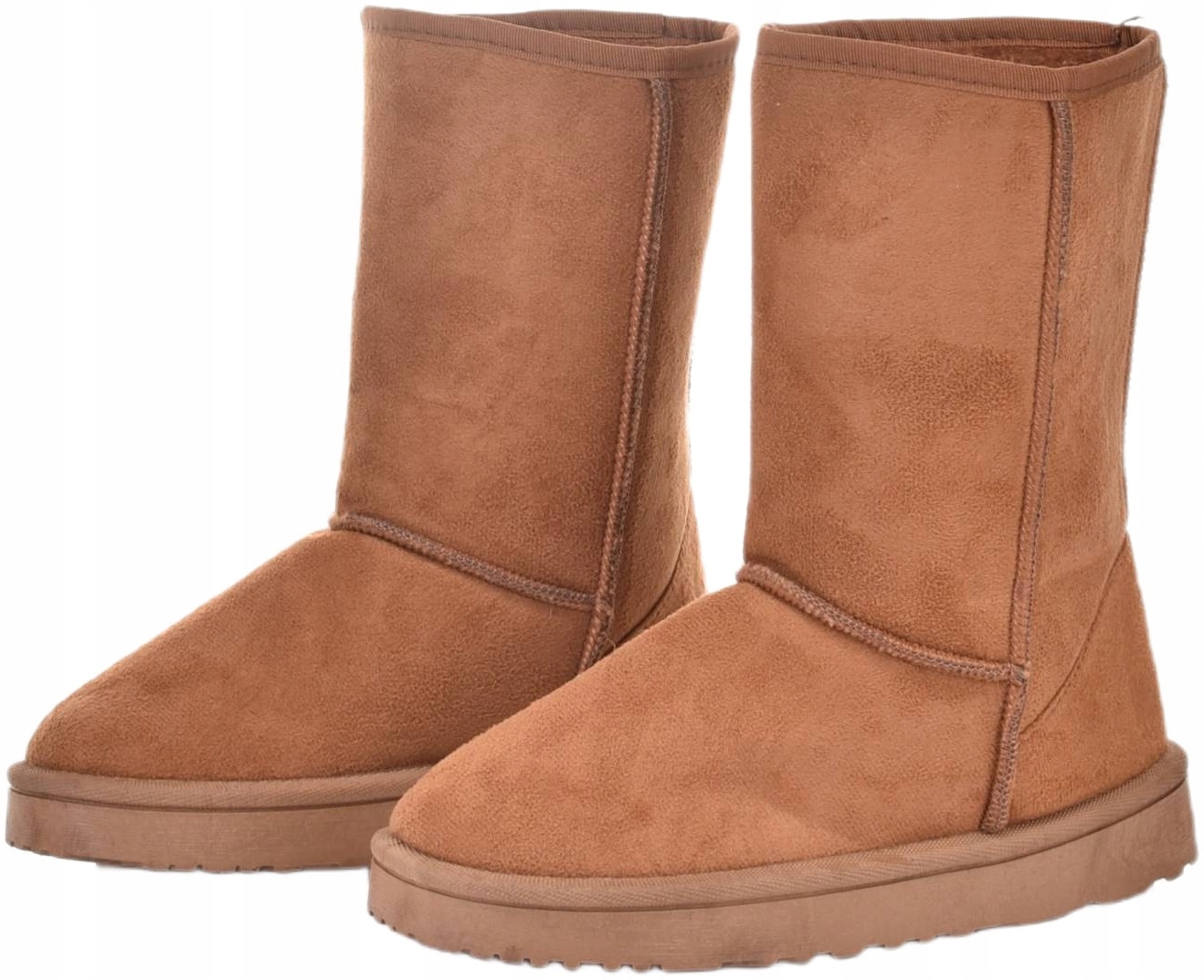 DAMSKIE ŚNIEGOWCE ZAMSZOWE OCIEPLANE BUTY ZIMOWE MUKLUKI BUTY ZIMOWE