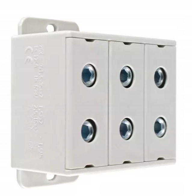 

Złączka szynowa 3-torowa 35mm2x3 szara