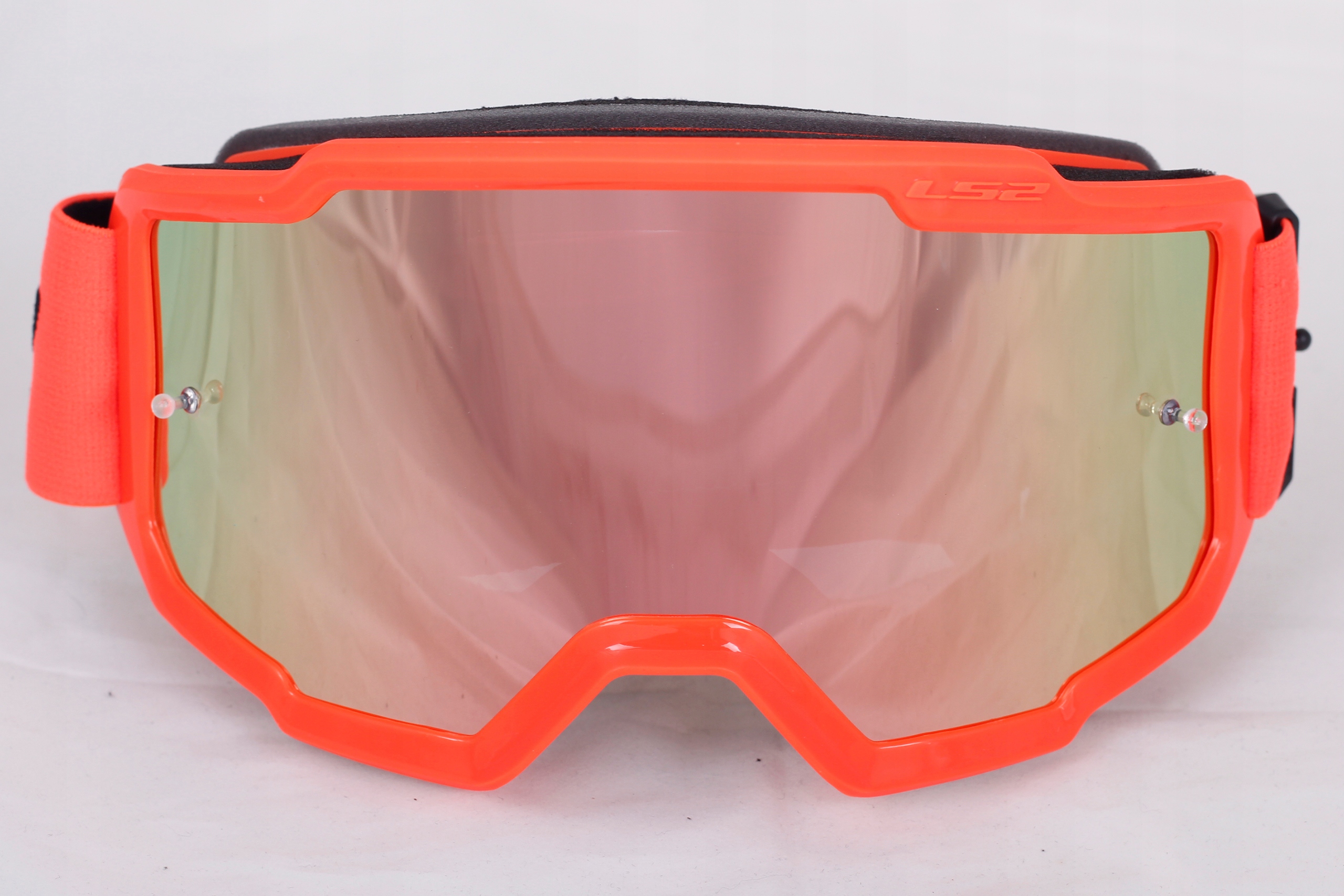 GOGLE LS2 CHARGER CROSS ENDURO MOTOCROSS ORANGE 2 szyby lustrzany wizjer Model Charger