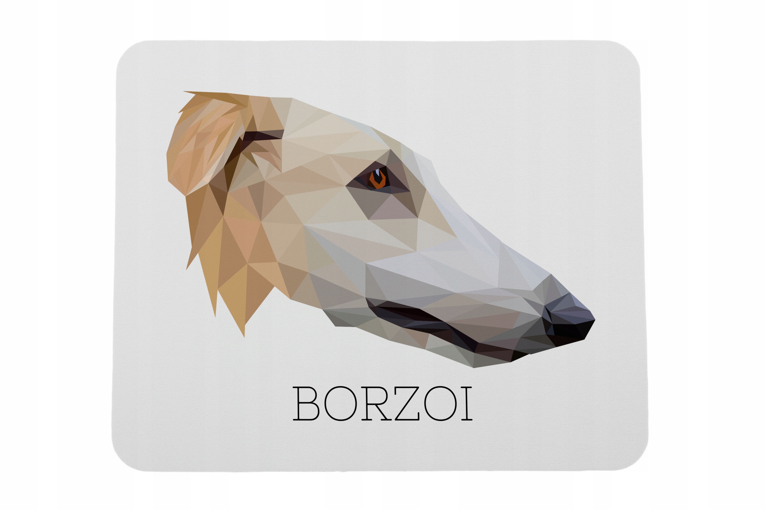 Chart rosyjski borzoj, Borzoi, Barzoi -geometryczna podkładka ze zdjęciem i