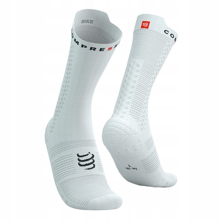 Compressport skarpetki kolarskie V4.0 biało-czarne [Rozmiar 45-48]