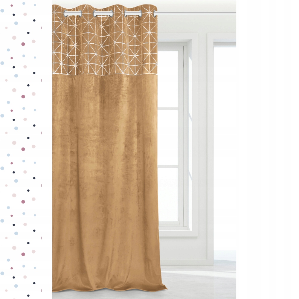 MUSZTARDOWA ZACIEMNIAJĄCA ZASŁONA 140X250 GLOSSY Marka Spod Igły i Nitki