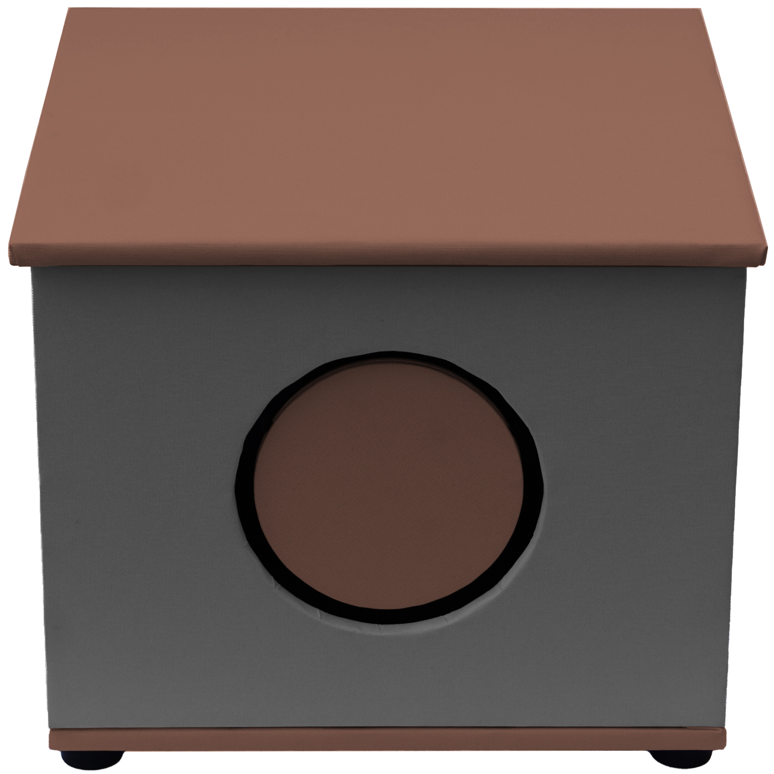 Levně Bouda pro kočky dvojitě zateplená, samočistící, bezúdržbová, Hnědá-šedá