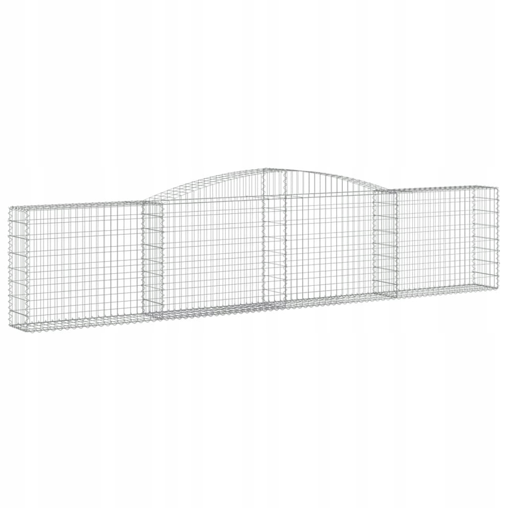 VidaXL Obloukový gabionový koš, 400x30x80/100 cm,